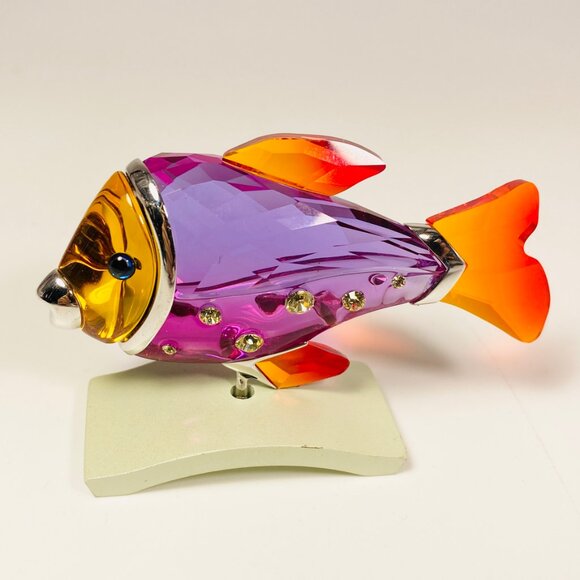 Swarovski Camaret Fish Crystal Paradise #626205 Retired STATUE FUCHSIA RAIN - Picture 7 of 8